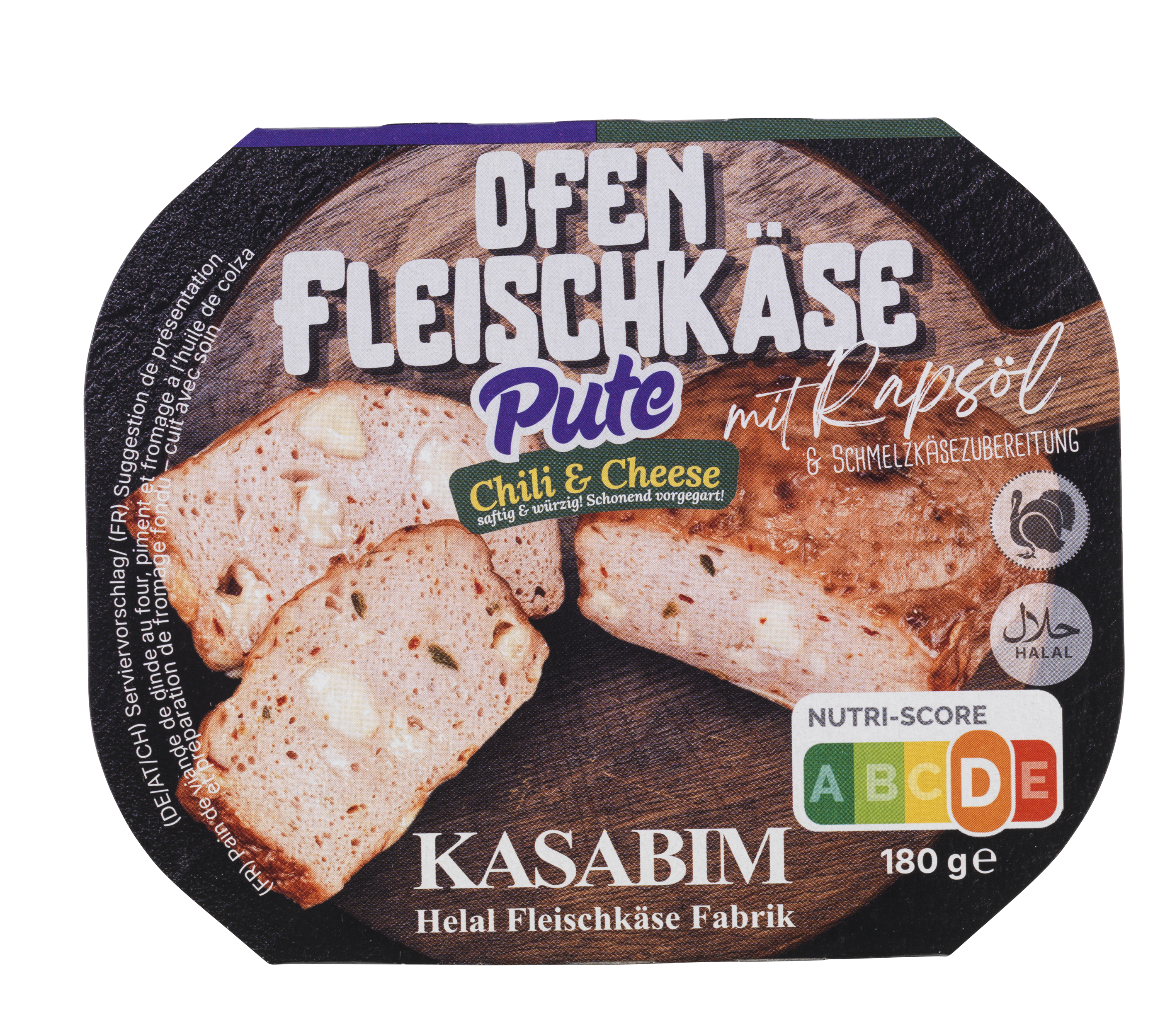 KASABIM Putenfleischkäse Chili Cheese 180 g