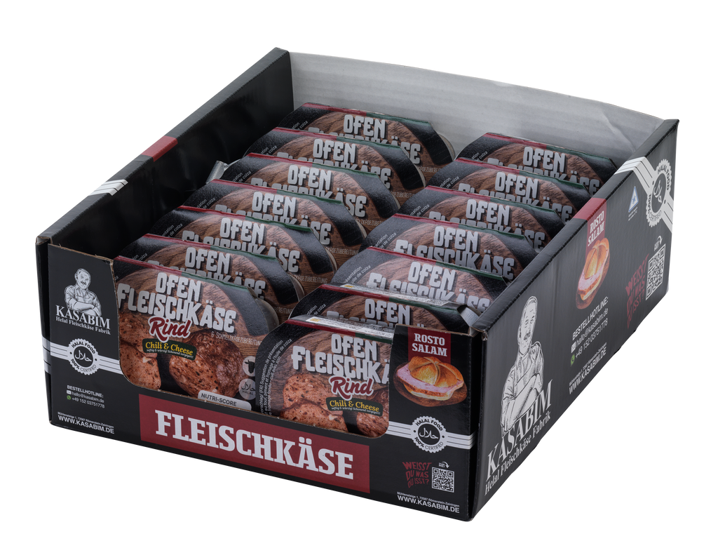 KASABIM Rinderfleischkäse Chili Cheese – 14er Pack