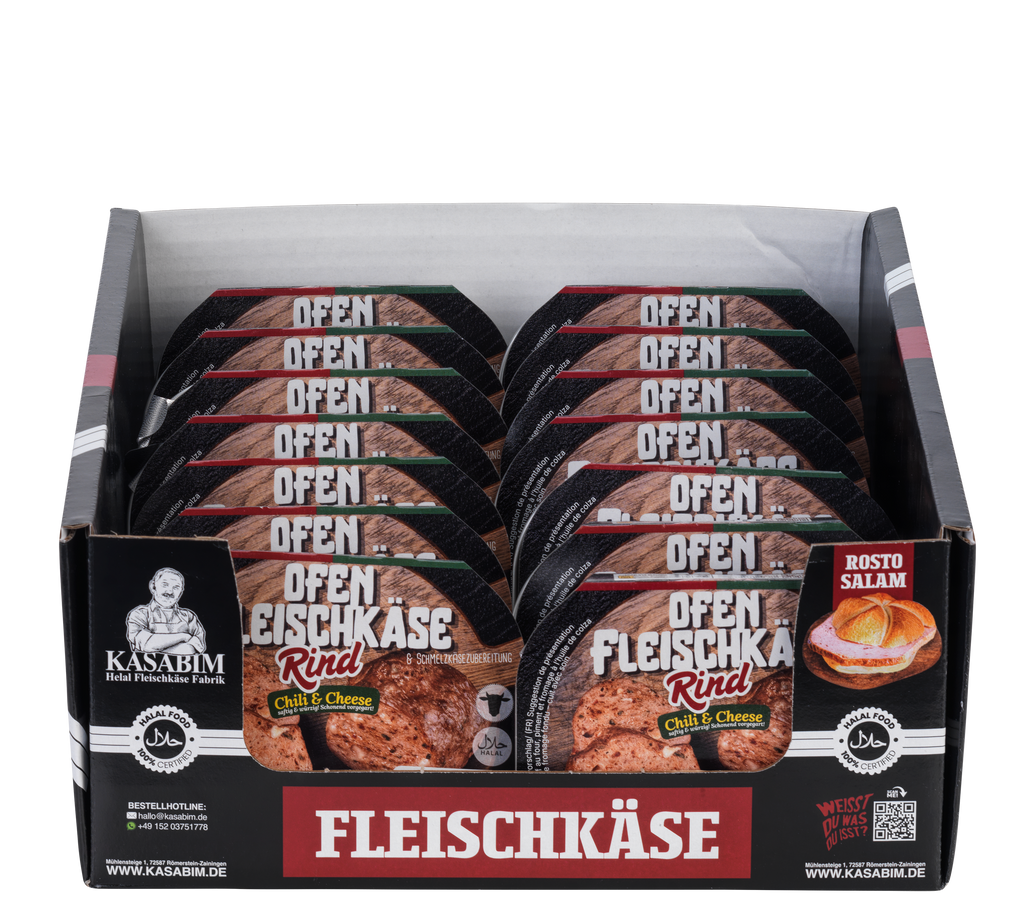 KASABIM Rinderfleischkäse Chili Cheese – 14er Pack