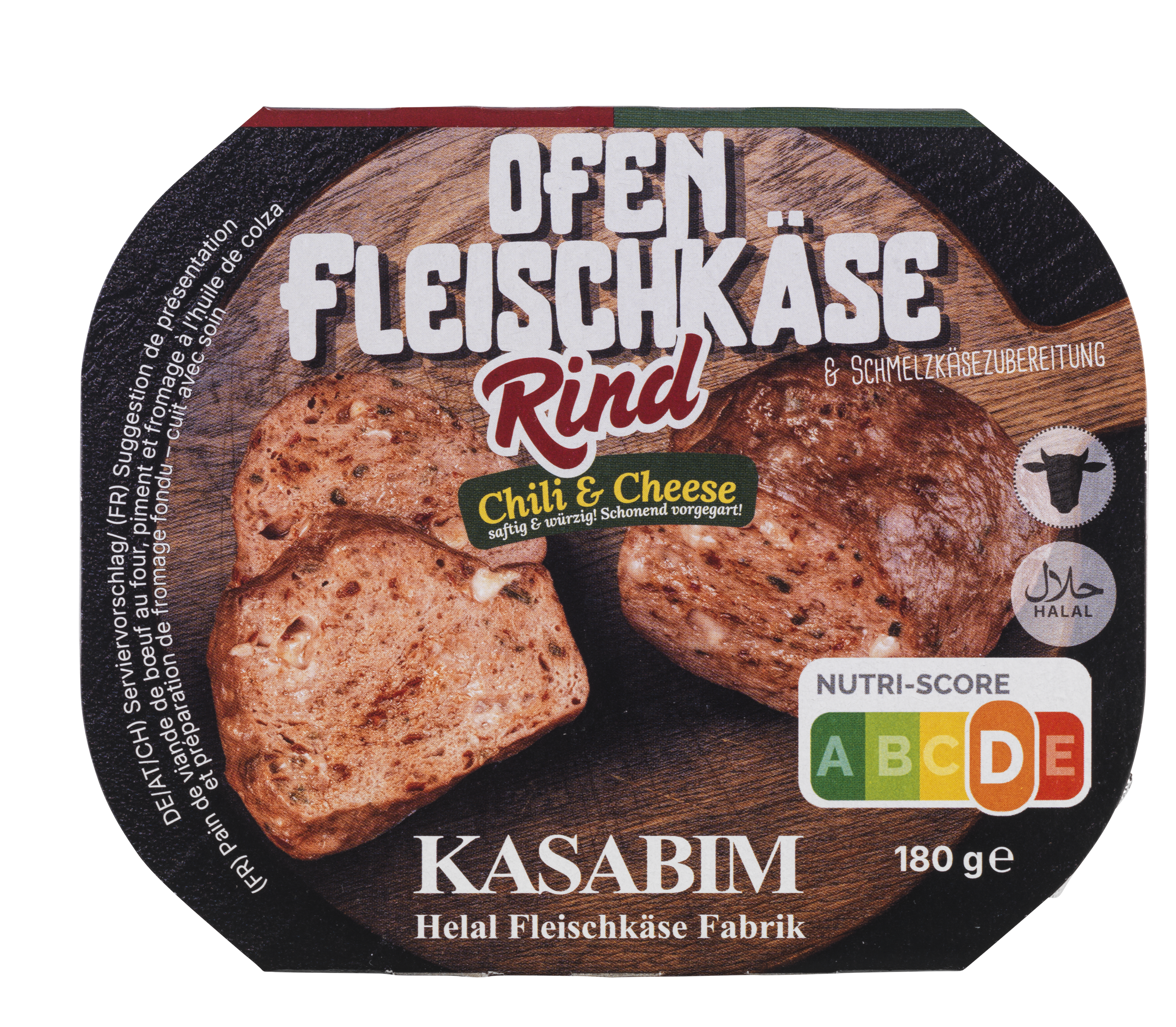 KASABIM Rinderfleischkäse Chili Cheese 180 g
