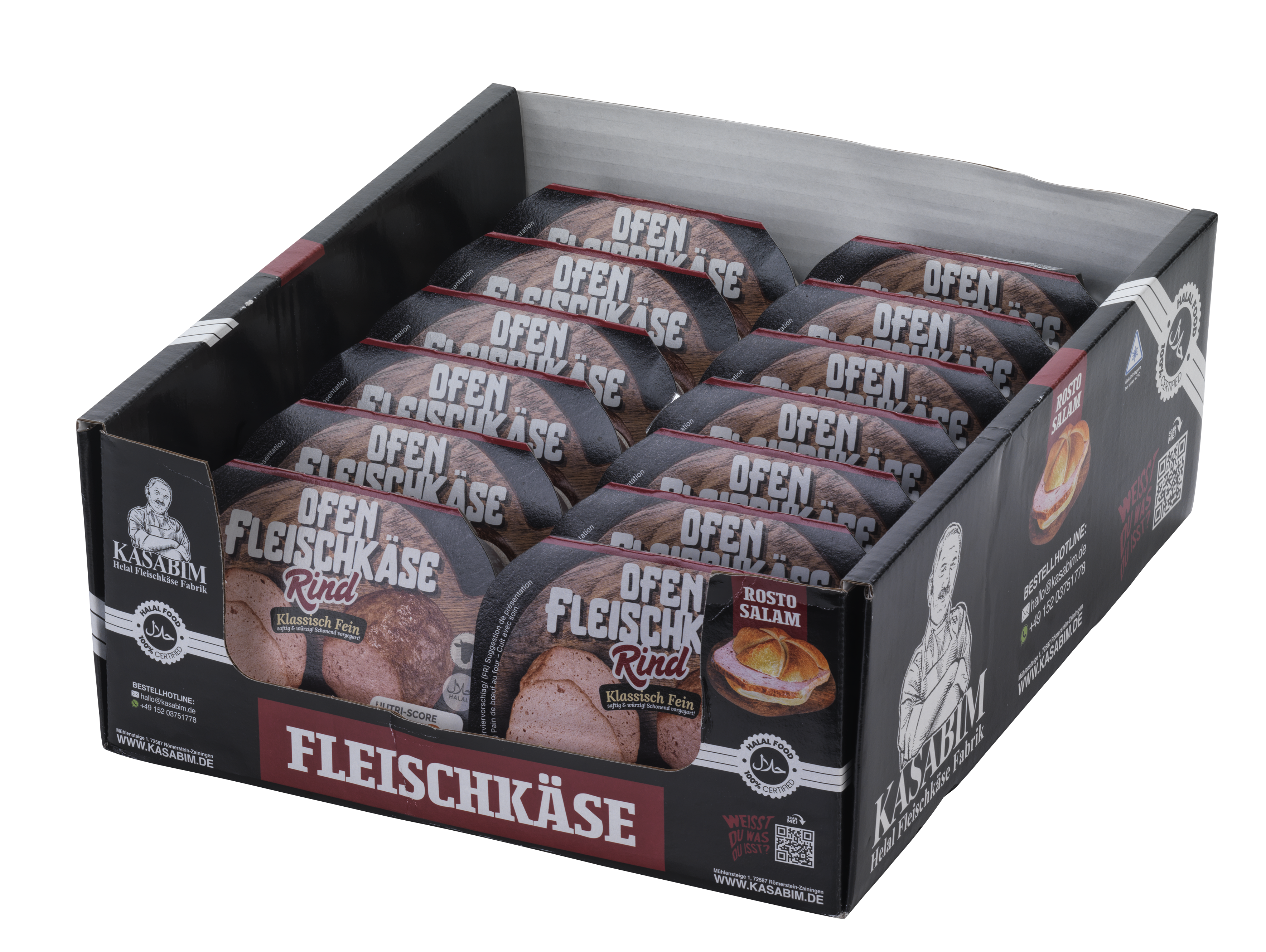 KASABIM Rinderfleischkäse Klassik – 14er Pack